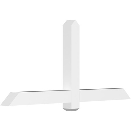 Ekena Millwork Eugene Architectural Grade PVC Gable Bracket, 60"W x 27 1/2"H x 4"D x 4"F, 11/12 Pitch GBP060X28X0404EUG00